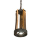 Meyda Lighting Barrel Stave 8" LED Natural Wood & Oil Rubbed Bronze Pendant Light
