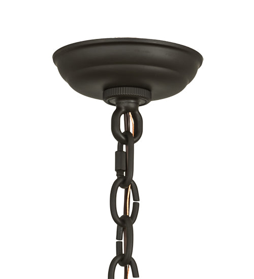 Meyda Lighting Barrel Stave 8" LED Natural Wood & Oil Rubbed Bronze Pendant Light