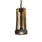Meyda Lighting Barrel Stave 8" LED Natural Wood & Oil Rubbed Bronze Pendant Light