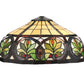 Meyda Lighting Barroco 16" 2-Light Mahogany Bronze Pendant Light With Multi-Colored Shade Glass