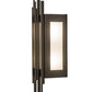 Meyda Lighting Bars & Grill 7" 2-Light Bronze Wall Sconce With Frosted Clear Shade Glass