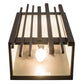 Meyda Lighting Bars & Grill 7" 2-Light Bronze Wall Sconce With Frosted Clear Shade Glass