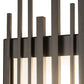Meyda Lighting Bars & Grill 7" 2-Light Bronze Wall Sconce With Frosted Clear Shade Glass