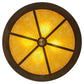 Meyda Lighting Bass and Fisherman 26" 4-Light Antique Copper Inverted Pendant Light With Amber Mica Shade Glass