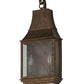 Meyda Lighting Bastille 10" 2-Light Golden Bronze Wall Sconce With Clear Seeded Shade Glass