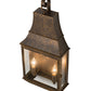 Meyda Lighting Bastille 10" 2-Light Golden Bronze Wall Sconce With Clear Seeded Shade Glass