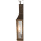 Meyda Lighting Bastille 10" 2-Light Golden Bronze Wall Sconce With Clear Seeded Shade Glass