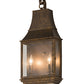 Meyda Lighting Bastille 10" 2-Light Golden Bronze Wall Sconce With Clear Seeded Shade Glass