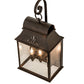 Meyda Lighting Bastille 10" 3-Light Coffee Bean Lantern Wall Sconce With Clear Crystal Idalight Shade