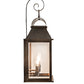 Meyda Lighting Bastille 10" 3-Light Coffee Bean Lantern Wall Sconce With Clear Crystal Idalight Shade