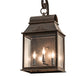 Meyda Lighting Bastille 10" 3-Light Coffee Bean Lantern Wall Sconce With Clear Crystal Idalight Shade