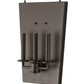 Meyda Lighting Bastille 15" 3-Light Solar Black Wall Sconces With Clear Crystal Idalight Shade Glass
