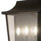 Meyda Lighting Bastille 15" 3-Light Solar Black Wall Sconces With Clear Crystal Idalight Shade Glass