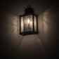 Meyda Lighting Bastille 7" Blackwash Wall Sconce With Clear Seeded Shade Glass