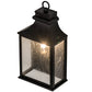 Meyda Lighting Bastille 7" Blackwash Wall Sconce With Clear Seeded Shade Glass