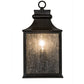 Meyda Lighting Bastille 7" Blackwash Wall Sconce With Clear Seeded Shade Glass