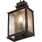 Meyda Lighting Bastille 7" Blackwash Wall Sconce With Clear Seeded Shade Glass