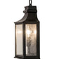 Meyda Lighting Bastille 7" Blackwash Wall Sconce With Clear Seeded Shade Glass