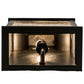 Meyda Lighting Bastille 7" Blackwash Wall Sconce With Clear Seeded Shade Glass