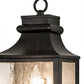 Meyda Lighting Bastille 7" Blackwash Wall Sconce With Clear Seeded Shade Glass