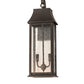 Meyda Lighting Bastille 8" 2-Light Gilded Tobacco Lantern Wall Sconce With Clear Seeded Shade Glass