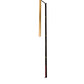 Meyda Lighting Bastone 2" Flat Black & Natural Brass Wall Sconce With White Contrail Mist Idalight Shade