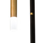 Meyda Lighting Bastone 2" Flat Black & Natural Brass Wall Sconce With White Contrail Mist Idalight Shade