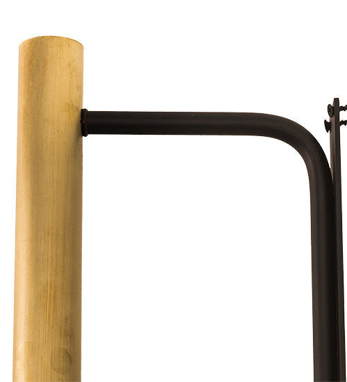 Meyda Lighting Bastone 2" Flat Black & Natural Brass Wall Sconce With White Contrail Mist Idalight Shade