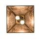 Meyda Lighting Battling Bucks 22" 2-Light Antique Copper Pendant Light With Silver Mica Shade Glass