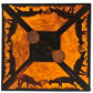 Meyda Lighting Battling Bucks 22" 2-Light Timeless Bronze Pendant Light With Amber Mica Shade Glass