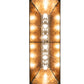 Meyda Lighting Battling Buffalo 48" 6-Light Timeless Bronze Island Pendant Light With Amber Mica Shade Glass