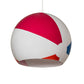 Meyda Lighting Beach Ball 12" White Pendant Light With Multi-Colored Shade