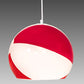 Meyda Lighting Beach Ball 12" White Pendant Light With Multi-Colored Shade