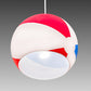 Meyda Lighting Beach Ball 12" White Pendant Light With Multi-Colored Shade