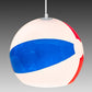 Meyda Lighting Beach Ball 12" White Pendant Light With Multi-Colored Shade