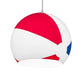 Meyda Lighting Beach Ball 12" White Pendant Light With Multi-Colored Shade