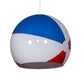Meyda Lighting Beach Ball 18" White Pendant Light With Multi-Colored Shade