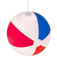 Meyda Lighting Beach Ball 18" White Pendant Light With Multi-Colored Shade