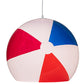 Meyda Lighting Beach Ball 18" White Pendant Light With Multi-Colored Shade