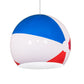 Meyda Lighting Beach Ball 18" White Pendant Light With Multi-Colored Shade