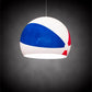 Meyda Lighting Beach Ball 24" White Pendant Light With Multi-Colored Shade