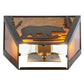 Meyda Lighting Bear Creek 13" 2-Light Antique Copper Wall Sconce With Amber Mica Shade Glass