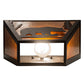 Meyda Lighting Bear Creek 13" 2-Light Textured Black Wall Sconce With Amber Mica Shade Glass