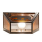 Meyda Lighting Bear Creek 13" 2-Light Timeless Bronze Left Wall Sconce With Amber Mica Shade Glass