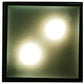 Meyda Lighting Bear Creek 23" 2-Light Craftsman Brown Flush Mount Light With Green and Blue Shade Glass