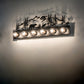 Meyda Lighting Bear Family 32" 6-Light Textured Black Vanity Light