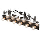 Meyda Lighting Bear Family 32" 6-Light Textured Black Vanity Light