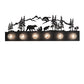 Meyda Lighting Bear Family 32" 6-Light Textured Black Vanity Light