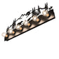 Meyda Lighting Bear Family 32" 6-Light Textured Black Vanity Light
