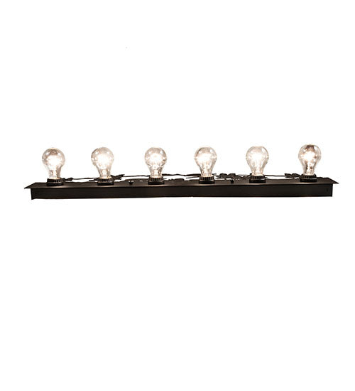 Meyda Lighting Bear Family 32" 6-Light Textured Black Vanity Light